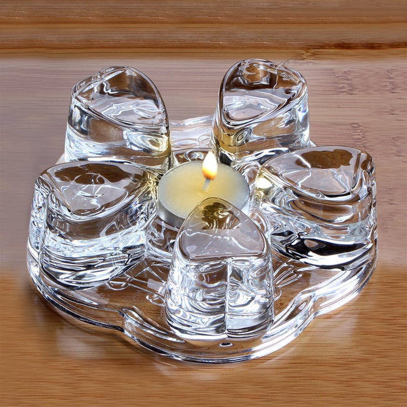 Sun's Tea Universal Solid Crystal Glass Ultra Clear Teapot Warmer | Tea Warmer | Teapot Heating Base | Tealight Warmer- Candle Never Flames Out - Image 5